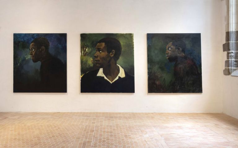 Lynette Yiadom-Boakye, Uncle of The Garden, 2014. Photo © Marcus Leith, London. Courtesy of Corvi Mora, London & Jack Shainman Gallery, New York © Collection Pinault