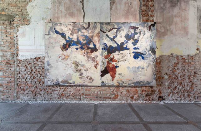 Marta Spagnoli, Blu Sinapsi, 2019, installation view at Bagni Misteriosi, Milano 2019. Photo Melania Dalle Grave e Agnese Bedini