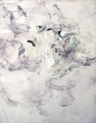 Marta Spagnoli, Perturbante, 2017, acrilico, olio e grafite su tela, 96x56 cm. Courtesy l'artista