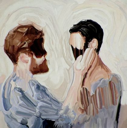 Maurizio Bongiovanni, Complex Guys, 2016, oil on canvas, 70x70 cm
