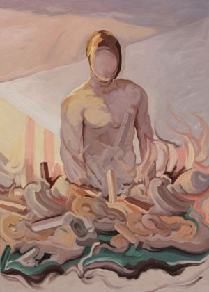 Maurizio Bongiovanni, Surfing the net, 2016, oil on canvas, 50x70 cm