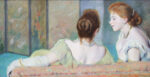 Federico Zandomeneghi Sul divano Olio su tela, 44x87 cm Collezione privata, Italia