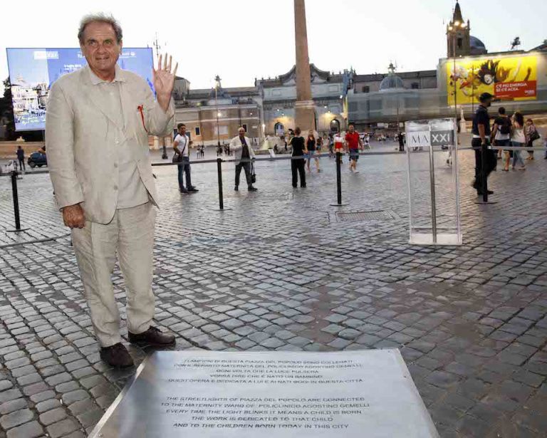 Alberto Garutti, Ai Nati Oggi, piazza del Popolo