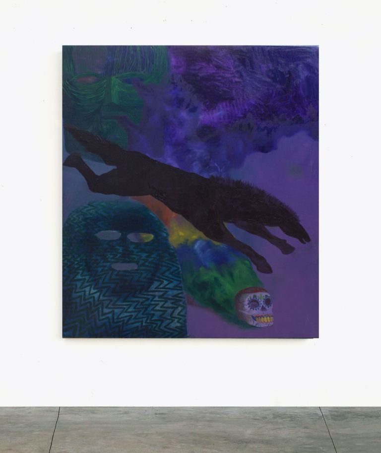 Alessandro Fogo, La Sacra Muerte, 2019, olio su lino, 130x155 cm