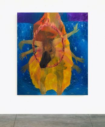 Alessandro Fogo, The ring of Fire, 2019, olio su tela, 130x155 cm