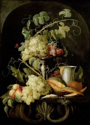 Attribuito a Jan van den Hecke, Natura morta con frutta, 1650_1660, Olio su tela, 81 cm × 59,5 cm, Courtesy KHM Museumsverband