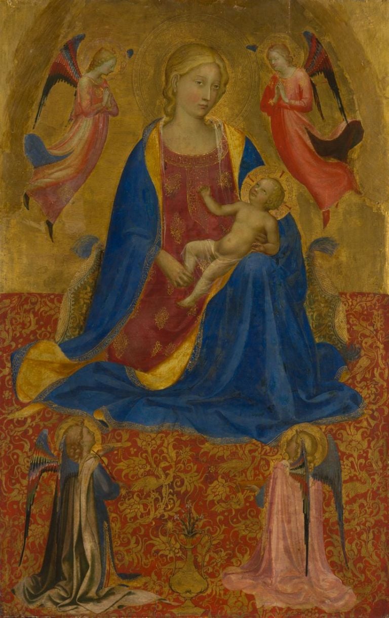 Beato Angelico, Madonna col Bambino e quattro angeli, 1417-19, Museo dell'Ermitage, San Pietroburgo