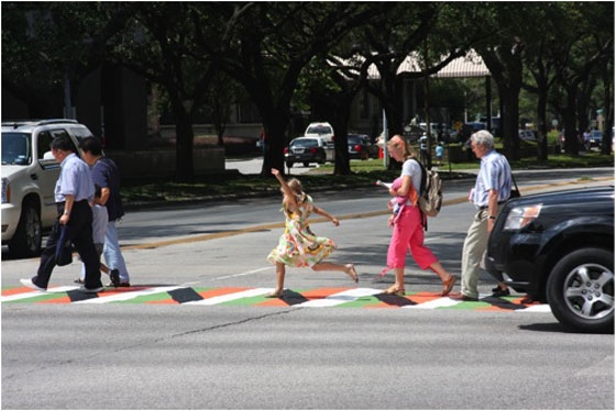 Crosswalks of Additive Colours of Museum of Fine Art Houston, 2009 © Atelier Cruz Diez Paris