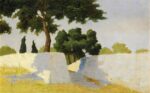 Damaso Bianchi, Paesaggio con muri bianchi, 1920-1930 circa. Bari, Pinacoteca Metropolitana Corrado Giaquinto