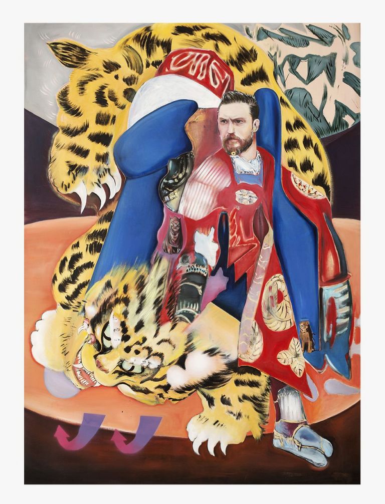 Davide Serpetti, Magic Carpet Tiger (Samurai With Blue Armchair), 2018