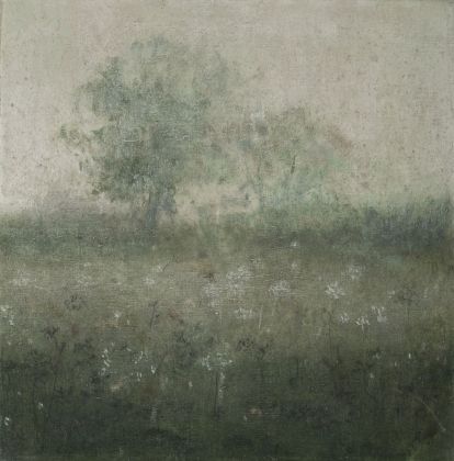 Enrico Tealdi, I lunghi addii, 2017 18, tecnica mista su carta foderata su tela, cm 20x20