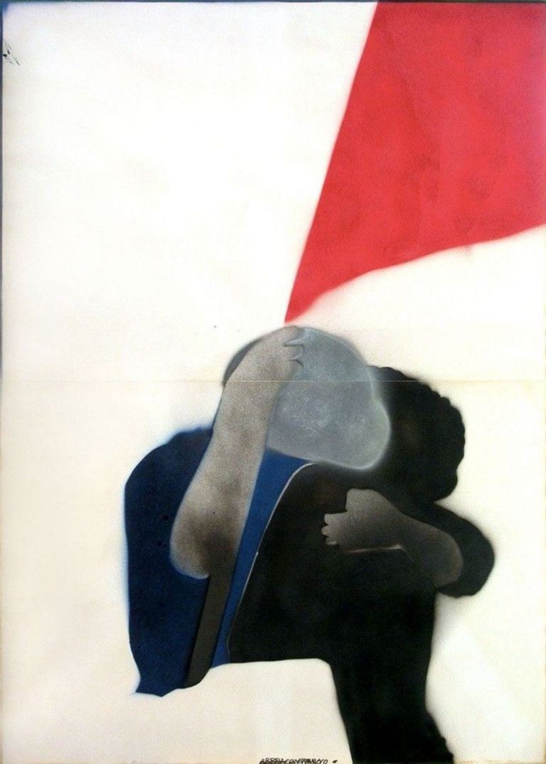 Franco Angeli, Abbraccio eterno, 1968