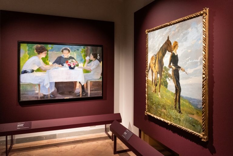 La fuggevole bellezza. Da Giuseppe De Nittis a Pellizza da Volpedo, exhibition view at Villa Colloredo Mels, Recanati 2019. Courtesy Sistema Museo