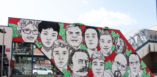 Lucamaleonte a Ostia, muro 1. Ph. a.DNA collective