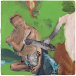 Michele Bubacco, Prova d’orchestra, 2017, oil on lp cover, 31x31 cm. Photo Anna Lott Donadel