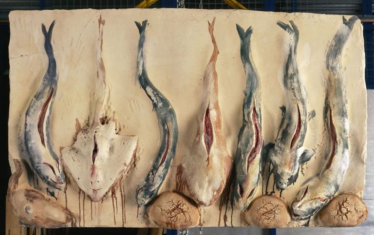 Miquel Barceló, 7 Peixos, Pans i Cap de Boc, 2003, MB, Paris, collezione privata