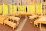 L’installazione di Open Design School per UniversoAssisi 2019, Basilica di Santa Chiara – Assisi. Foto Michael Marzi