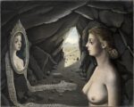 Paul Delvaux, Femme au miroir, 1936. Museo Nacional Thyssen-Bornemisza, Madrid © Estate of Paul Delvaux - 2019, ProLitteris, Zurich