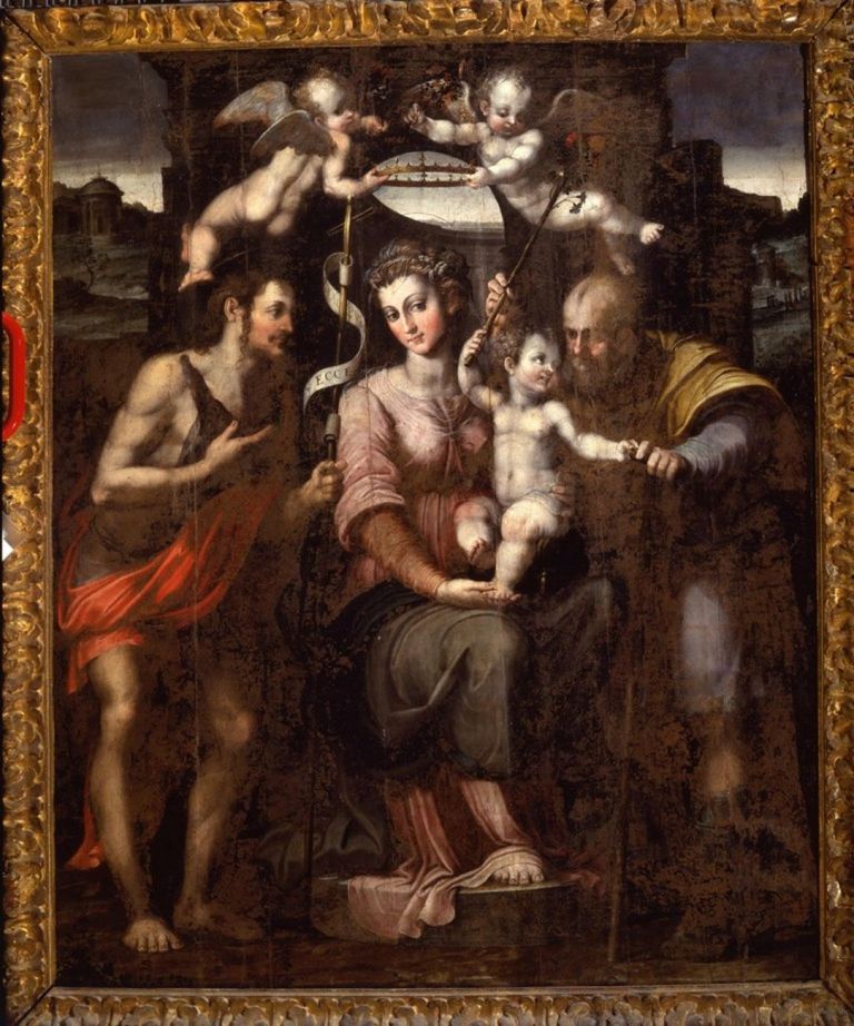 Raffaellino del Colle, Sacra famiglia con San Giovanni Battista, 1560. Perugia, Galleria Nazionale dell’Umbria
