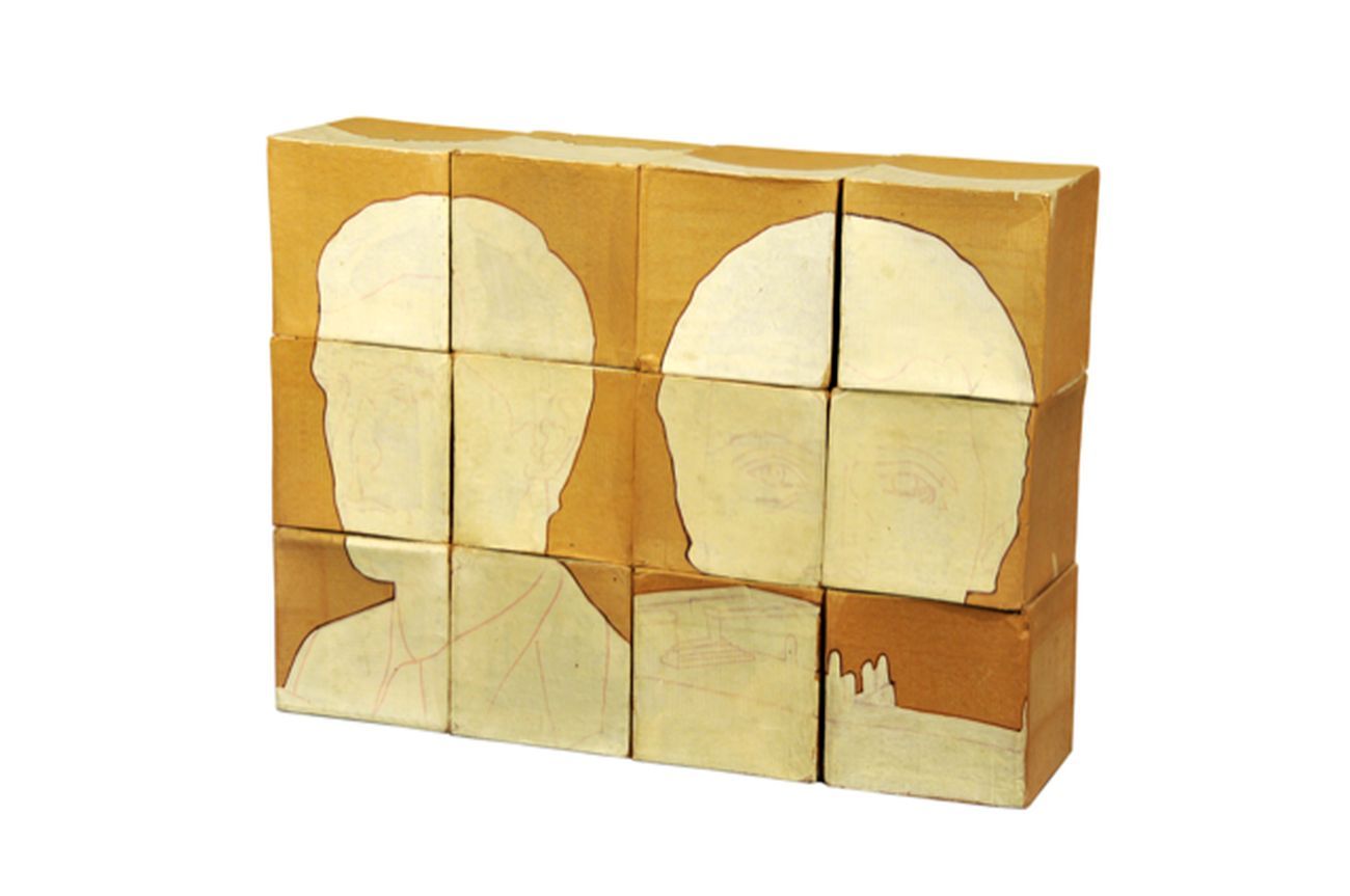 Renato Mambor, Cubi smontabili, 1966, acrilico su cartone, dimensioni variabili