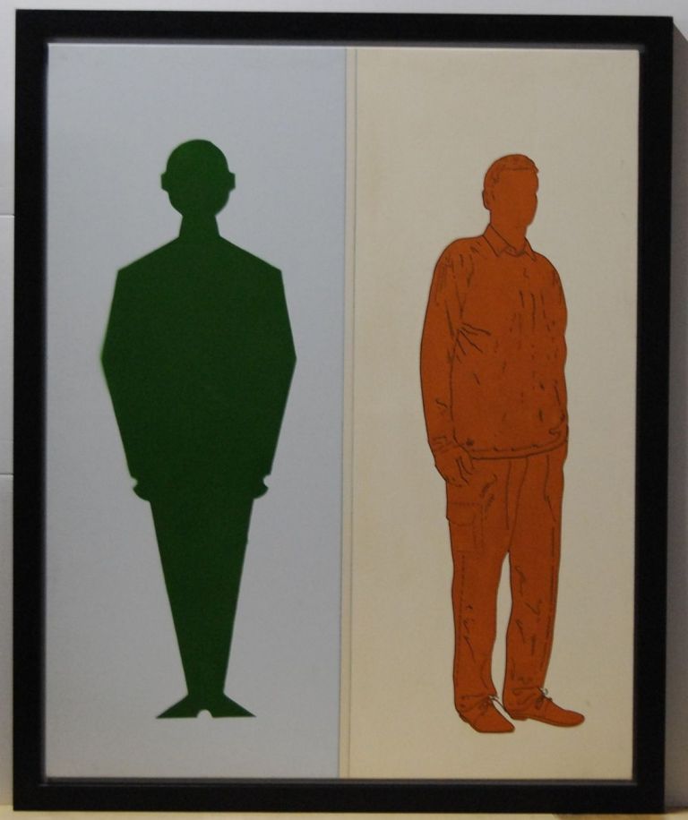 Renato Mambor, Darwinismo, 2006, acrilico su tela, 120x150 cm, collezione privata