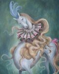 Meryl Smith The Pierrot Equus, 2019 oil on canvas 25 3/4 x 19 3/4 in, (80.6 x 106.1 cm) Courtesy of The Artist