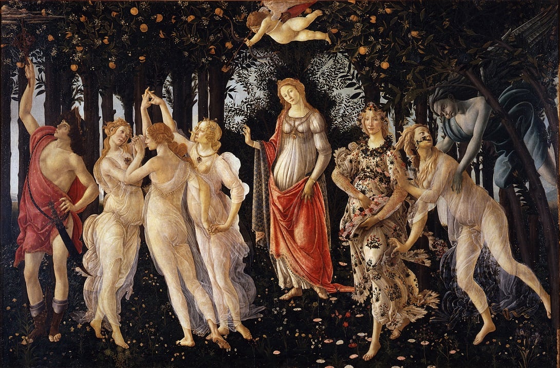 Sandro Botticelli, Allegoria della primavera, Galleria delle Statue e delle Pitture degli Uffizi, Inv. 1890 n. 8360 