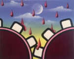 Emily Mae Smith Wheels of Fortune, 2019 oil on linen 9 x 11 in. (22.9 x 27.9 cm) Courtesy of The Artist and Simone Subal Gallery
