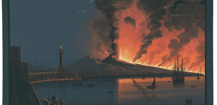 The Eruption of Vesuvius, 1794, Austrian National Library, Public Domain Mark