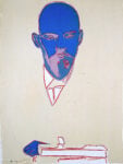 ANDY WARHOL Lenin 1986/7 silkscreen on paper blue head Monoprint. Courtesy Phillips