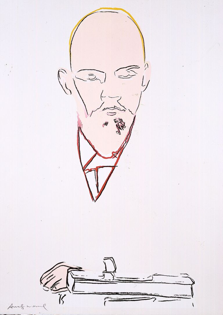 ANDY WARHOL Lenin 1986/7 Silkscreen on paper white Monoprint, 39/46 TP 110 x 77.5 cm Courtesy Phillips