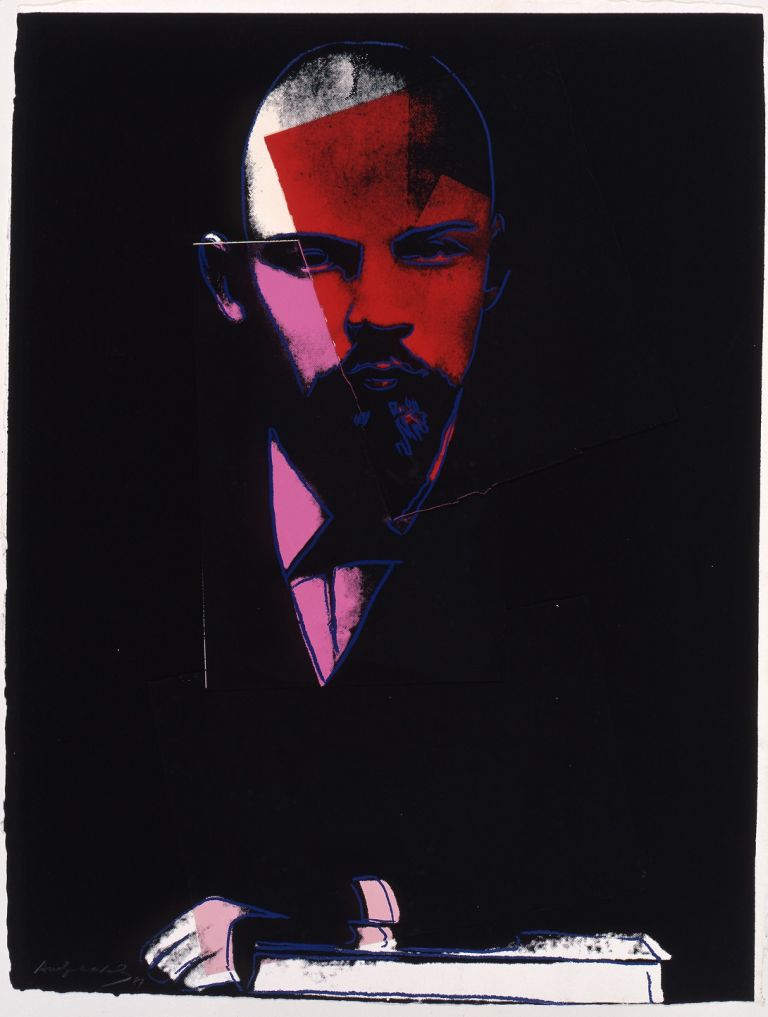 ANDY WARHOL Lenin 1986/7 collage, silkscreen on hand made paper 104 x 79 cm Courtesy Phillips