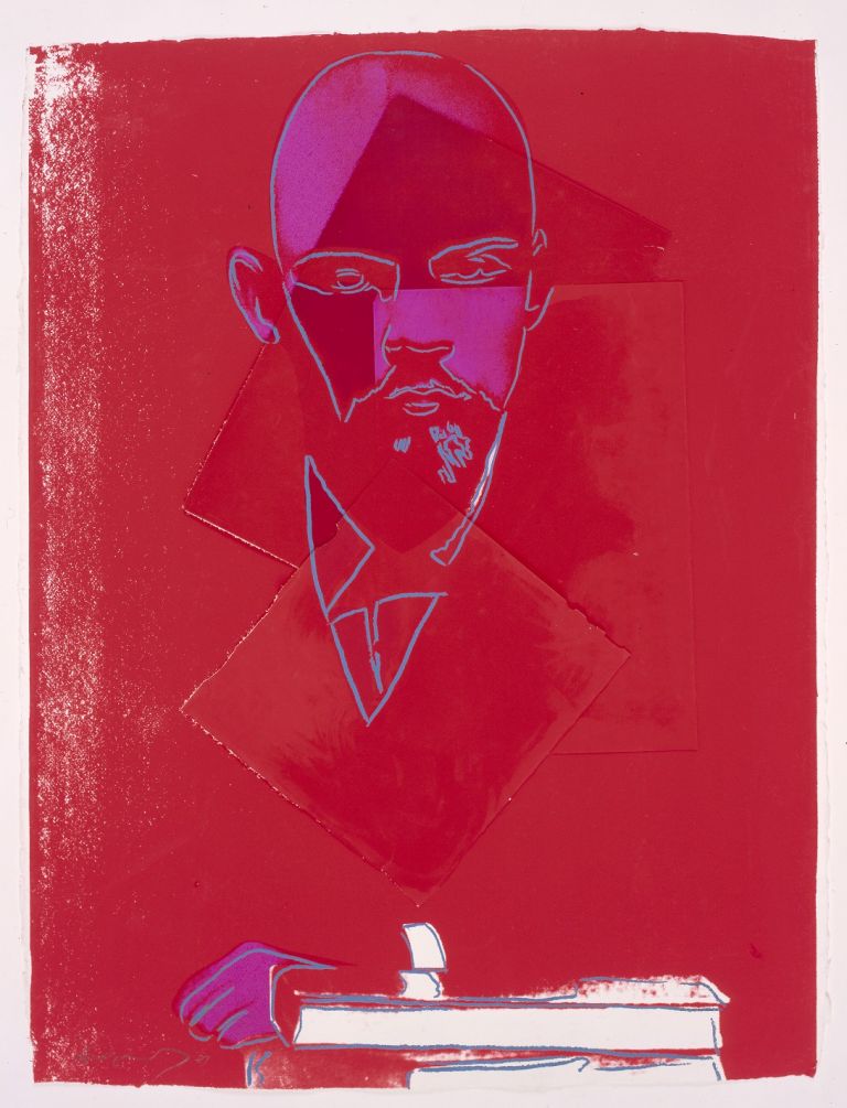 ANDY WARHOL Lenin 1986/7 collage, silkscreen on hand made paper 104 x 79 cm Courtesy Phillips