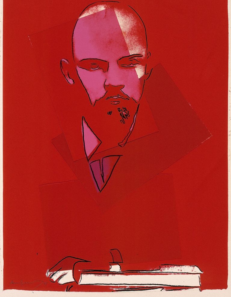 ANDY WARHOL Lenin 1987 collage, silkscreen on hand made paper 103 x 78,5 cm Courtesy Phillips
