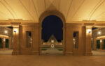 Corte e piramide da portico notte, photo credit Mauro Davoli
