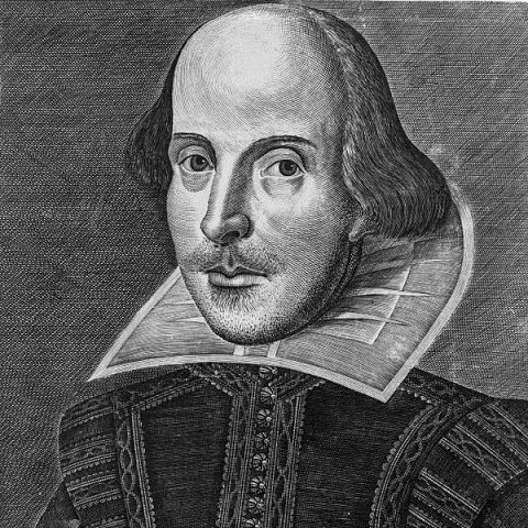 The Droeshout portrait of William Shakespeare, 1623, Fonte Wikipedia