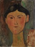 Amedeo Modigliani, Beatrice Hastings, 1915, olio su cartone riportato su tavola, cm 35x26,5Amedeo Modigliani, Beatrice Hastings, 1915, olio su cartone riportato su tavola, cm 35x26,5. Museo del Novecento, Collezione Jucker, Milano