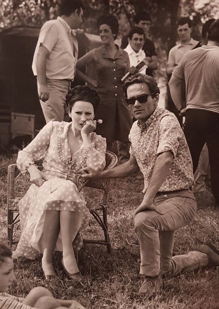 Agenzia Dufoto, Pier Paolo Pasolini e Silvana Mangano durante le riprese di _Edipo Re_