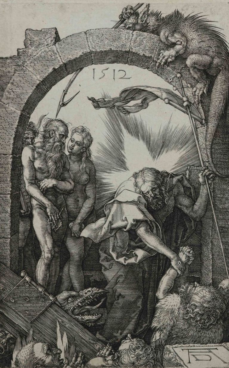 Albrecht Dürer, Gesù al Limbo, incisione a bulino, 122x76 mm. Collezione Remondini