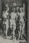 Albrecht Dürer, Le quattro streghe, incisione a bulino, 192x123 mm. Collezione Remondini