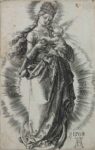 Albrecht Dürer, Madonna coronata, incisione a bulino, 116x76 mm. Collezione Remondini