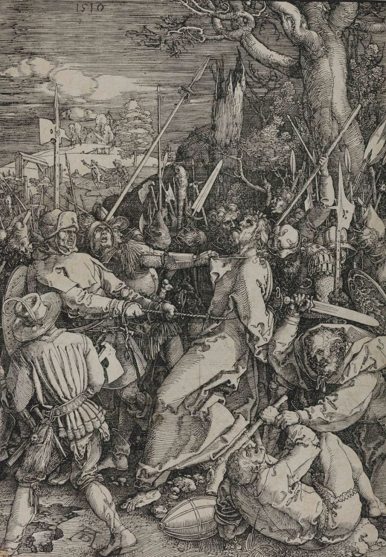 Albrecht Dürer, Cattura di Cristo, xilografia, 400x280 mm. Collezione Remondini