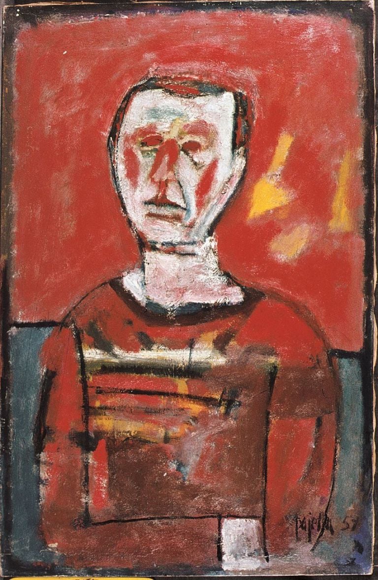Guido Pajetta, Autoritratto rosso, 1957