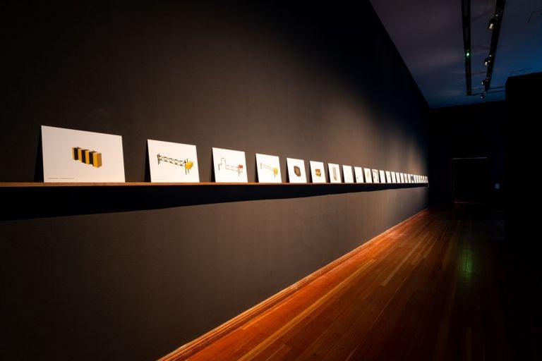 Bani Abidi, Security Barriers A–Z, 2008-18. Installation view at Gropius Bau, Berlino 2019. Photo © Mathias Völzke, courtesy the artist & Experimenter, Kolkata