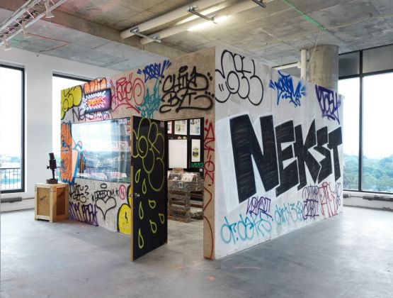 Beyond the Streets. Exhibition view at 25 Kent Ave, New York 2019 Trashed Records installation