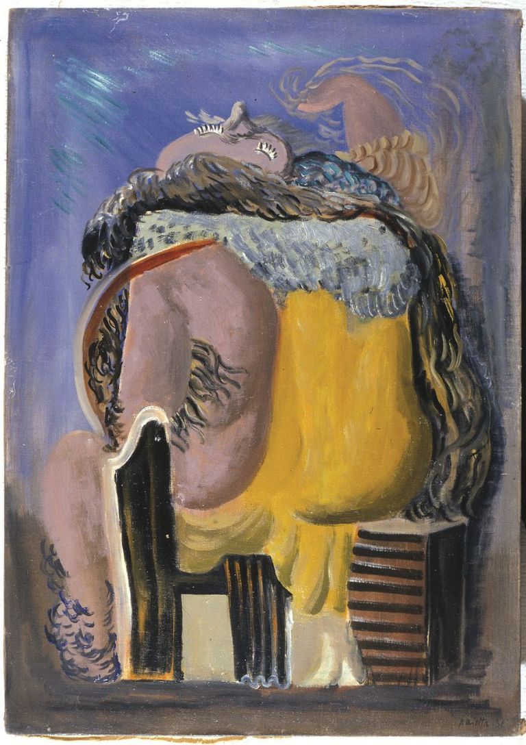 Guido Pajetta, Coppia surreale (figura di schiena), 1934
