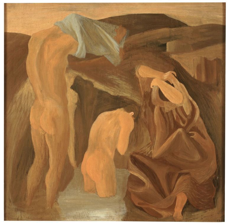 Corrado Cagli, I Neofiti, 1934, tempera encaustica su tavola. Collezione privata, Roma. Courtesy Archivio Corrado Cagli