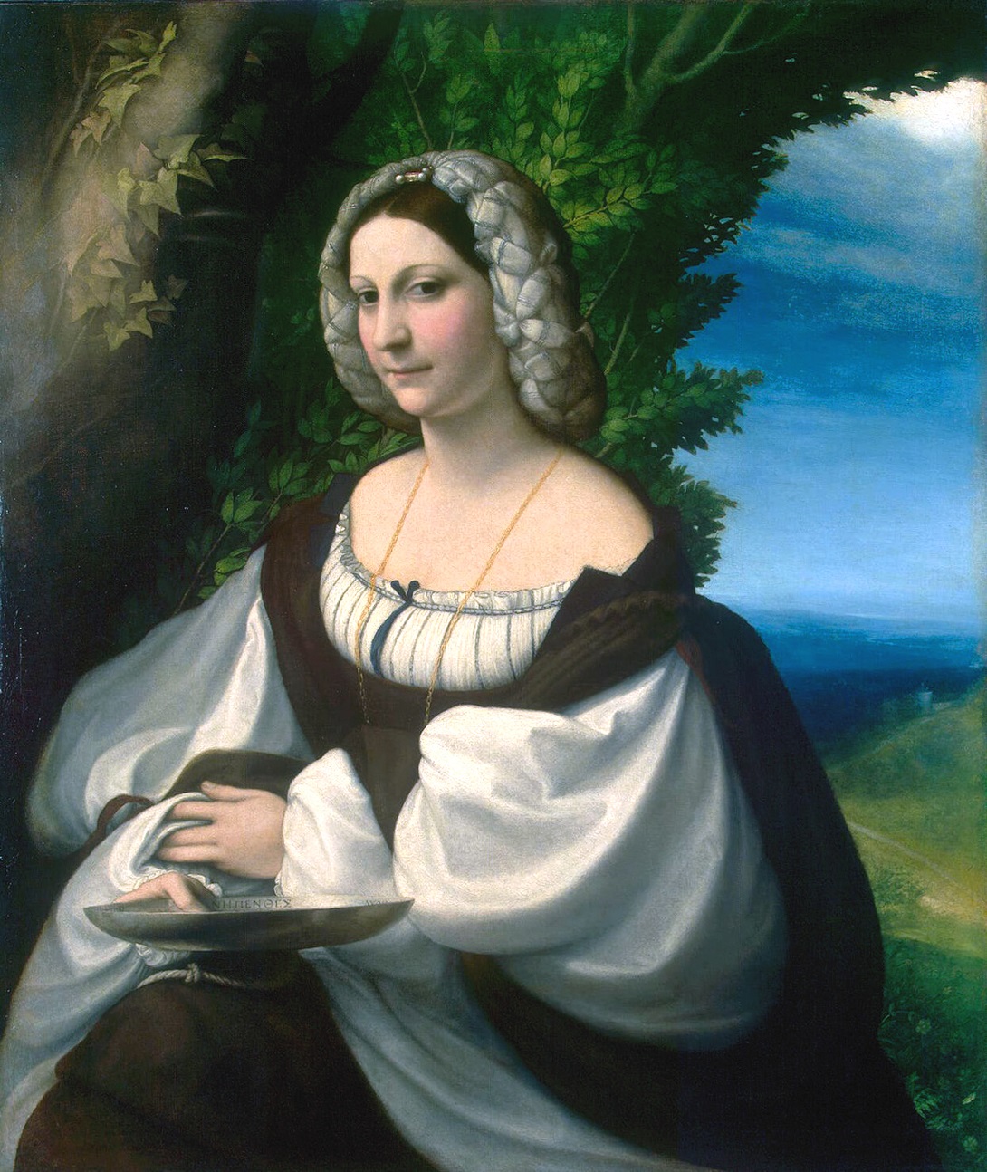 Correggio (Antonio Allegri), Ritratto di giovane donna, 1520 ca., olio su tela, 103 x 87,5 cm San Pietroburgo, The State Hermitage Museum