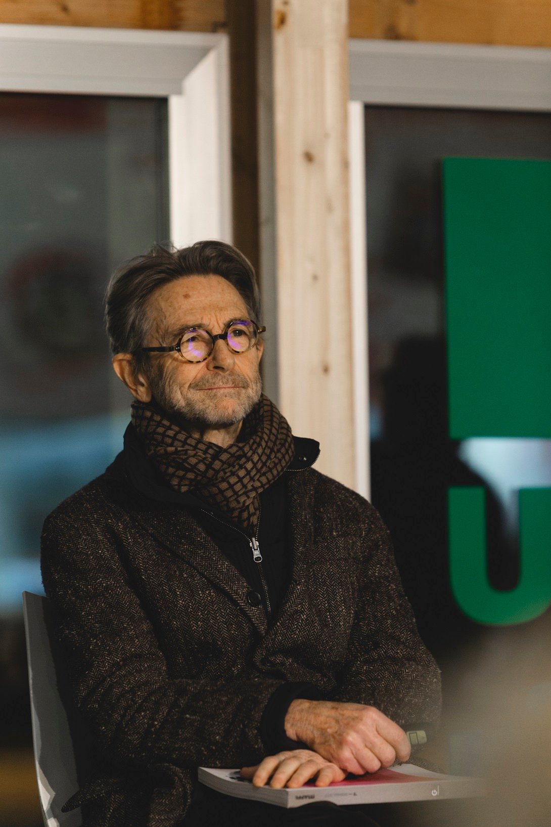 Cristiano Toraldo alla presentazione di Mappe dedicata all ingegneria in un Autogrill di Ancona Nord