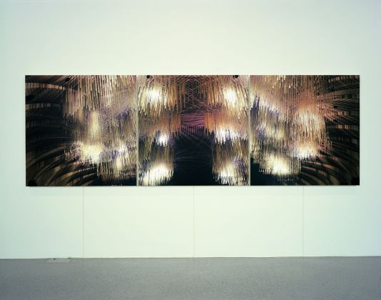 Elisa Sighicelli, Untitled (Mollino, Scherzo), 2003, fotografia parzialmente retroilluminata su light box, 120 x 370 x 6 cm